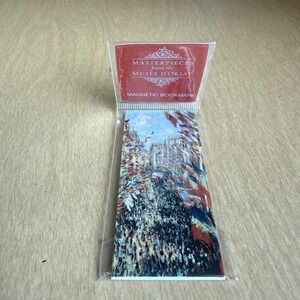 Musée d'Orsay Magnetic Bookmark Unisex OS Multi NEW Claude Monet Rue Montorgueil